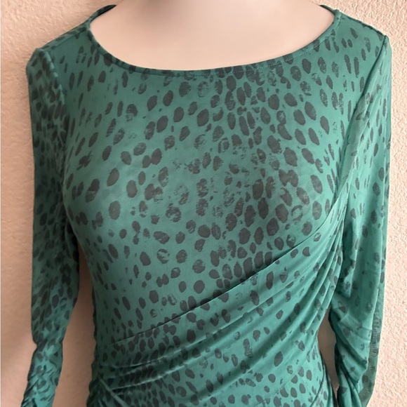 Free People Katana Green Animal Print Mini Dress XL - Picture 5 of 14